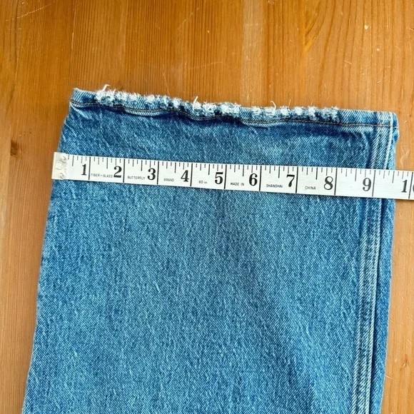 Abercrombie & Fitch Vintage Low Rise Stretch Baggy Jean Medium Wash Size 31/12R - Picture 12 of 13